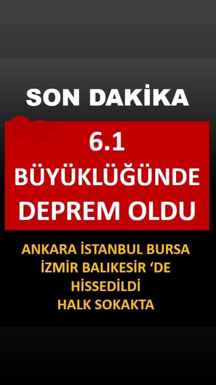 SON DAKİKA: BALIKESİR SINGIRLI'DA 6.1 DEPREM: TÜRKİYE'NİN BİR ÇOK KENTİNDE HİSSEDİLDİ