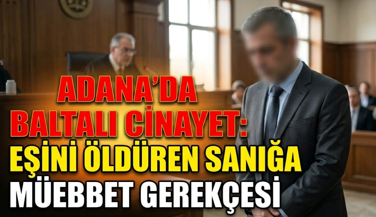 Adana&rsquo;da baltalı cinayet: eşini &ouml;ld&uuml;ren sanığa m&uuml;ebbet gerek&ccedil;esi
