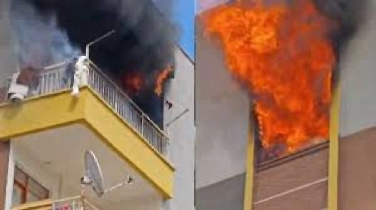 Alanya'da Apartman dairesinde Yangın Panik Yarattı