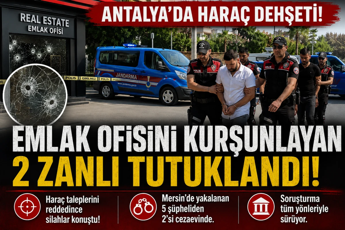 Alanya&rsquo;da emlak ofisine silahlı saldırı: 2 ş&uuml;pheli tutuklandı