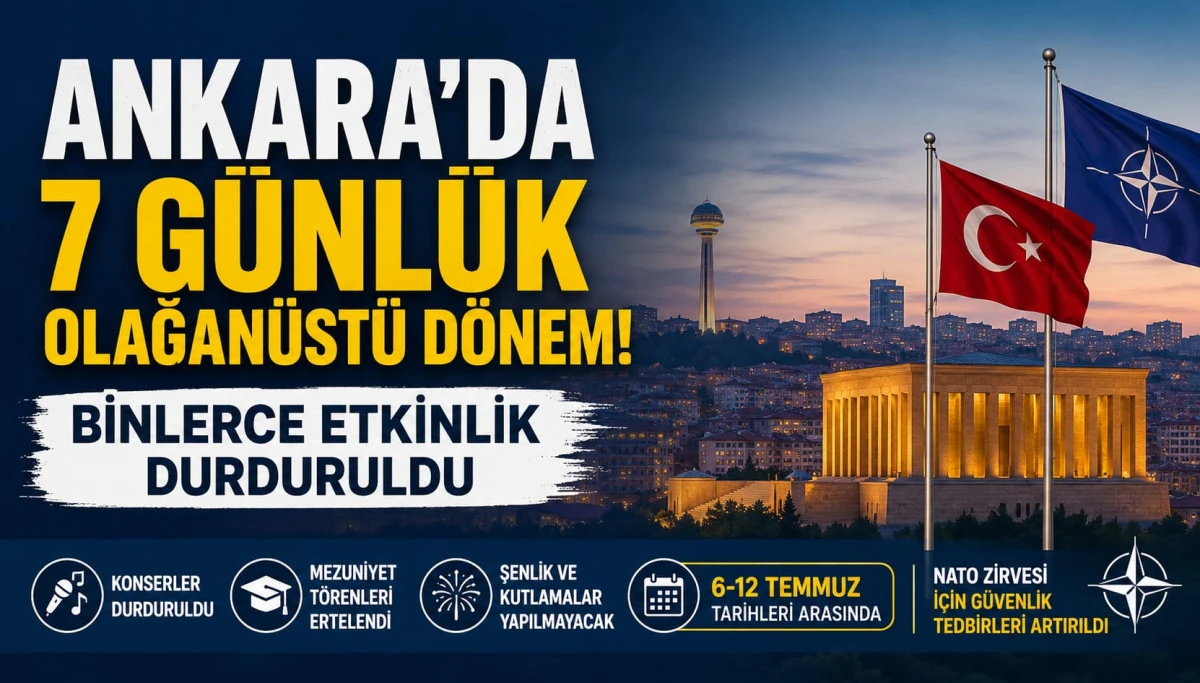 Ankara&rsquo;da 7 G&uuml;nl&uuml;k Olağan&uuml;st&uuml; D&ouml;nem! Binlerce Etkinlik Durduruldu!