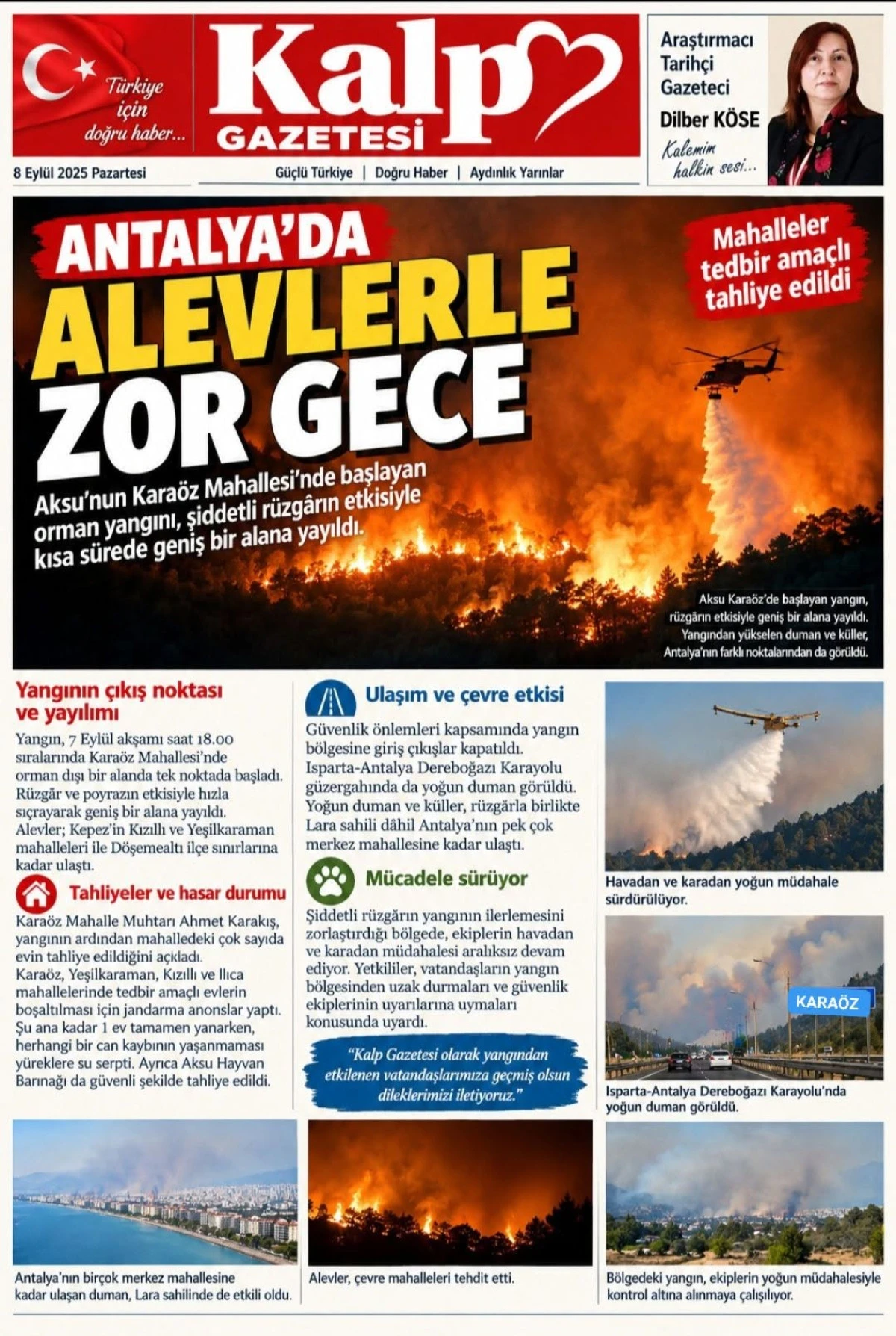 ANTALYA&rsquo;DA ALEVLERLE ZOR GECE Yangın Devam Ediyor