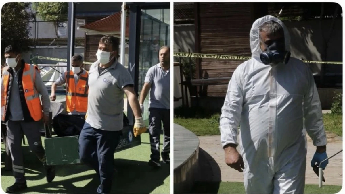 Antalya'da parkta reklam panosunda &ccedil;&uuml;r&uuml;m&uuml;ş ceset bulundu!