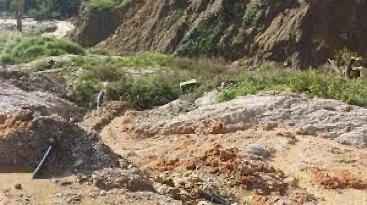 Antalya'nın Alanya il&ccedil;esinde yerleşim alanında meydana gelen heyelan