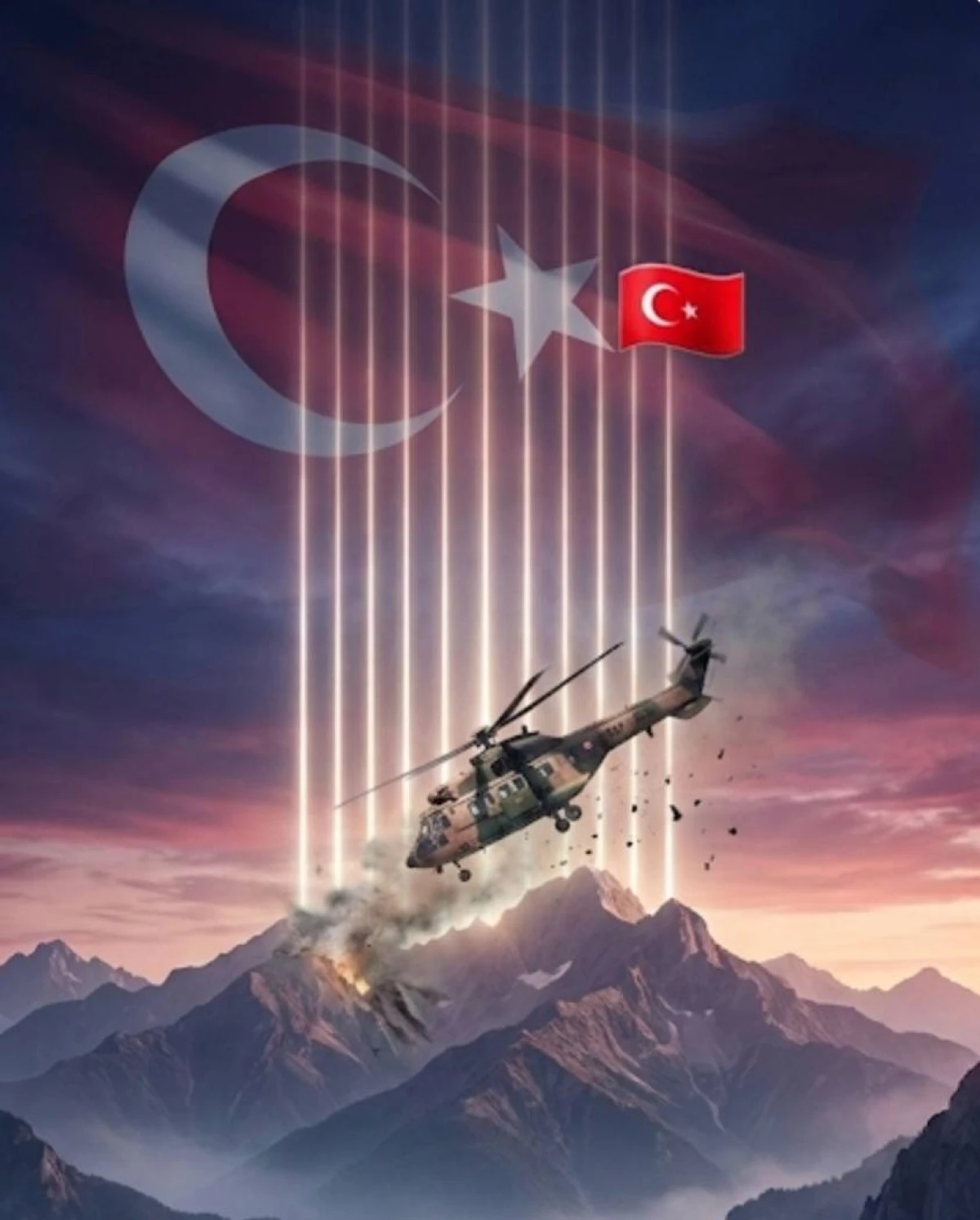 Asker&icirc; Helikopterin D&uuml;şmesi Şenoba'dan Semaya Y&uuml;kselen Kahramanlar