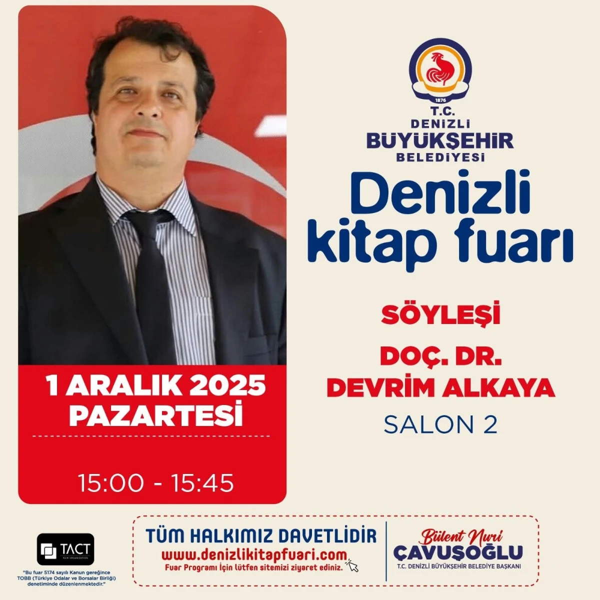 Denizli Kitap Fuarı S&ouml;yleşileri