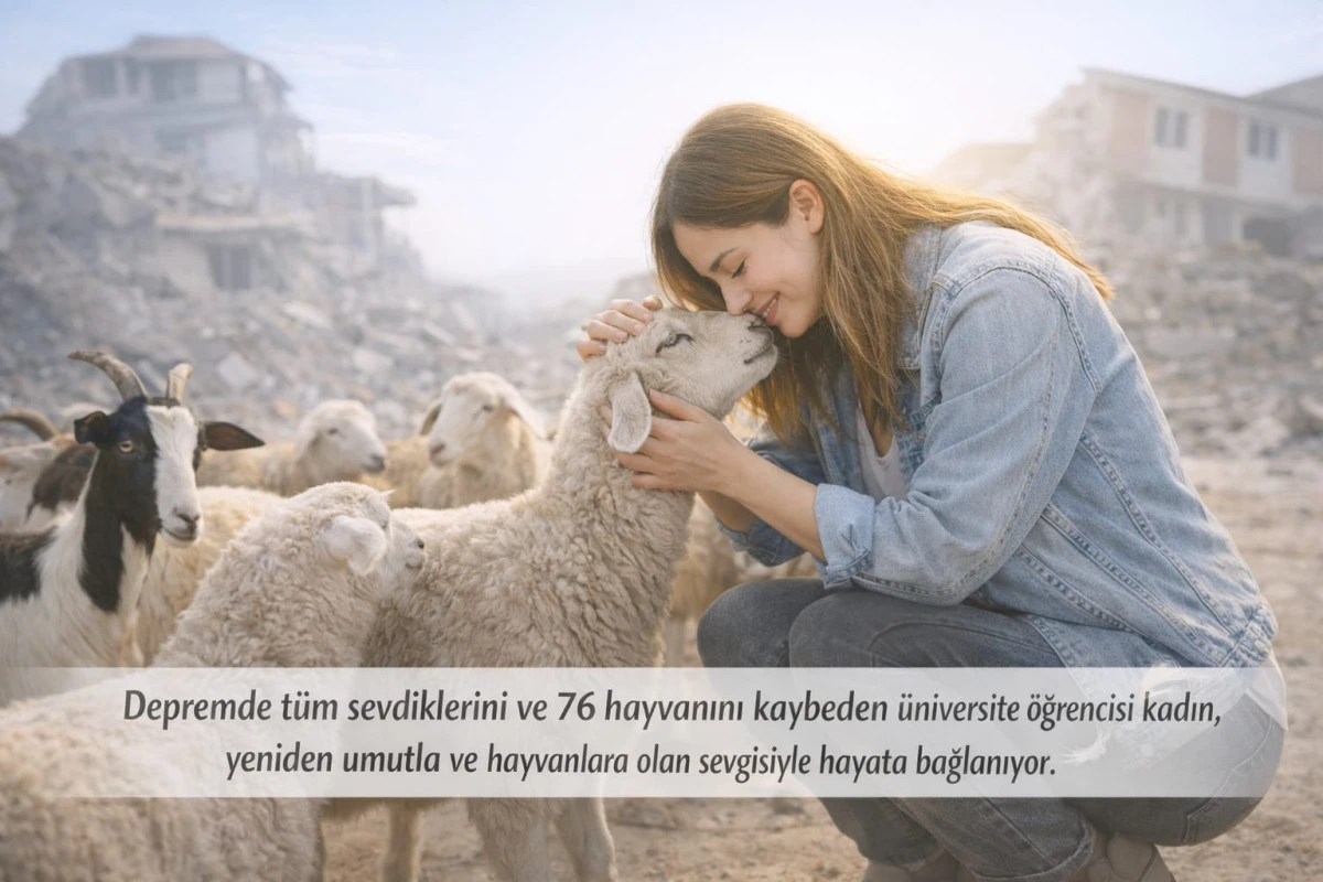 Depremde 76 Hayvanını Kaybetti, Hayata Yeniden Tutundu
