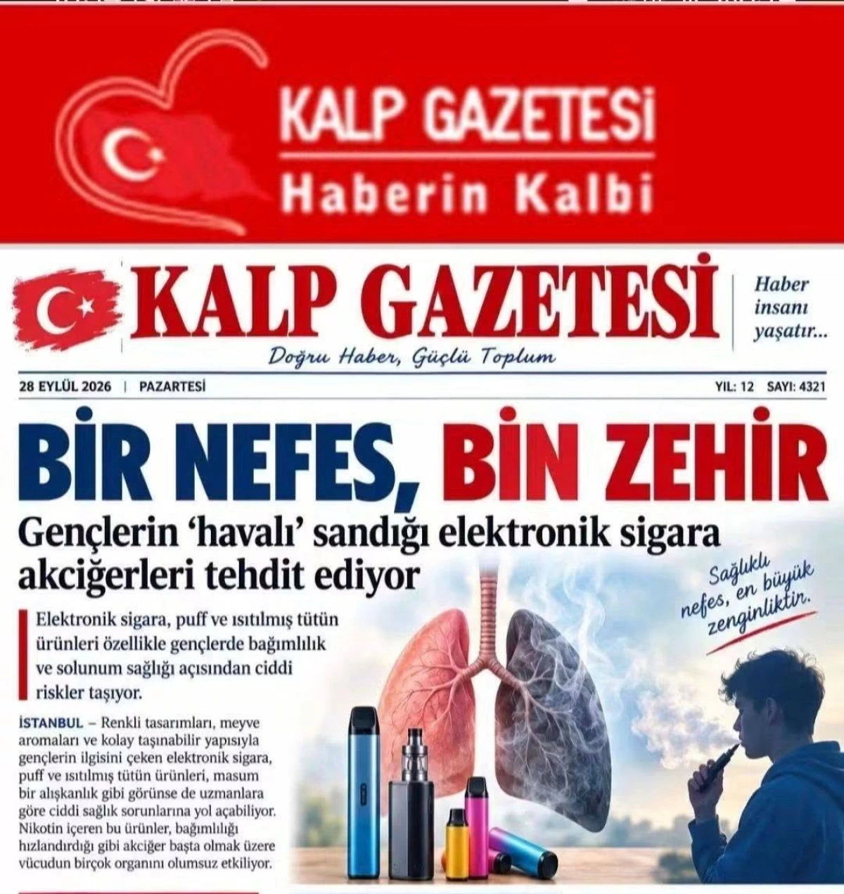 Elektronik Sigara Akciğerleri Tehdit Ediyor