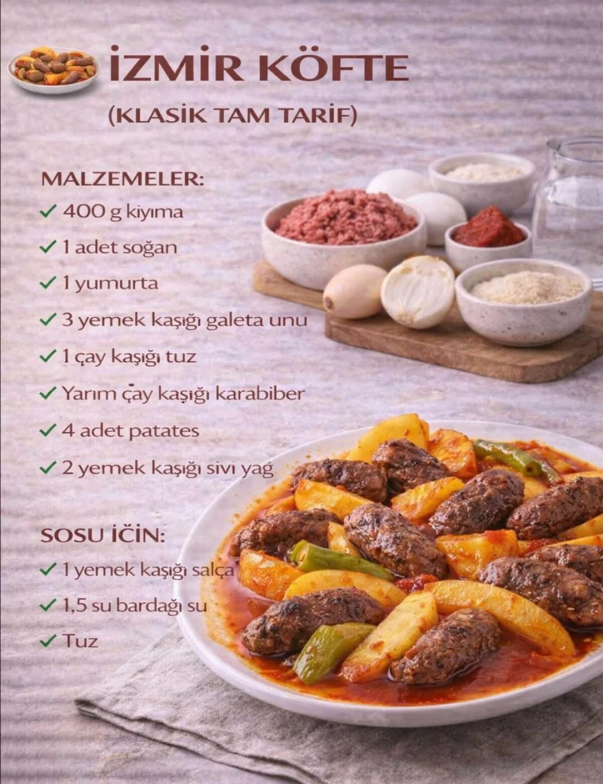 Fırından Y&uuml;kselen Mis Gibi Lezzet: Her Sofranın G&ouml;zdesi İzmir K&ouml;fte