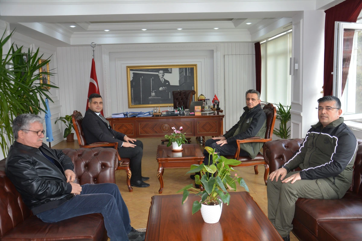 G&uuml;lnar Kaymakamı Şanal'a, Mersin Orman B&ouml;lge M&uuml;d&uuml;r&uuml; Ataş'tan ziyaret