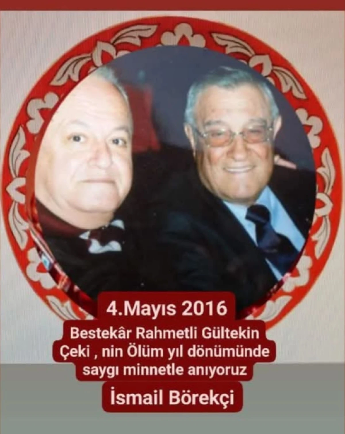 G&uuml;ltekin &Ccedil;eki &Ouml;l&uuml;m Yıl D&ouml;n&uuml;m&uuml;nde Anılıyor: Eski Dostlar Yaşıyor