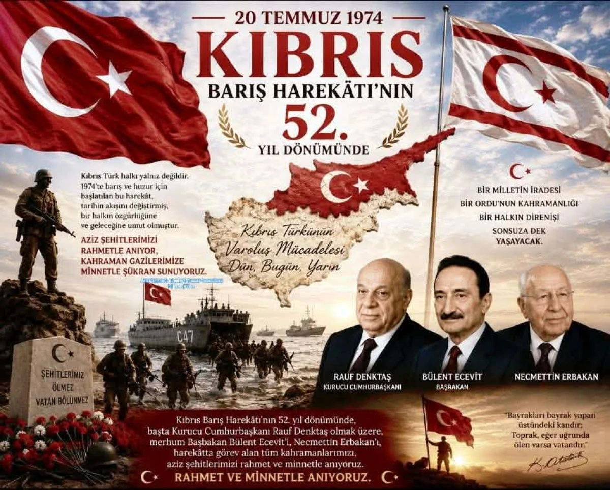 KIBRIS'TA 52 YILLIK ONURLU MİRAS: BARIŞIN, KAHRAMANLIĞIN