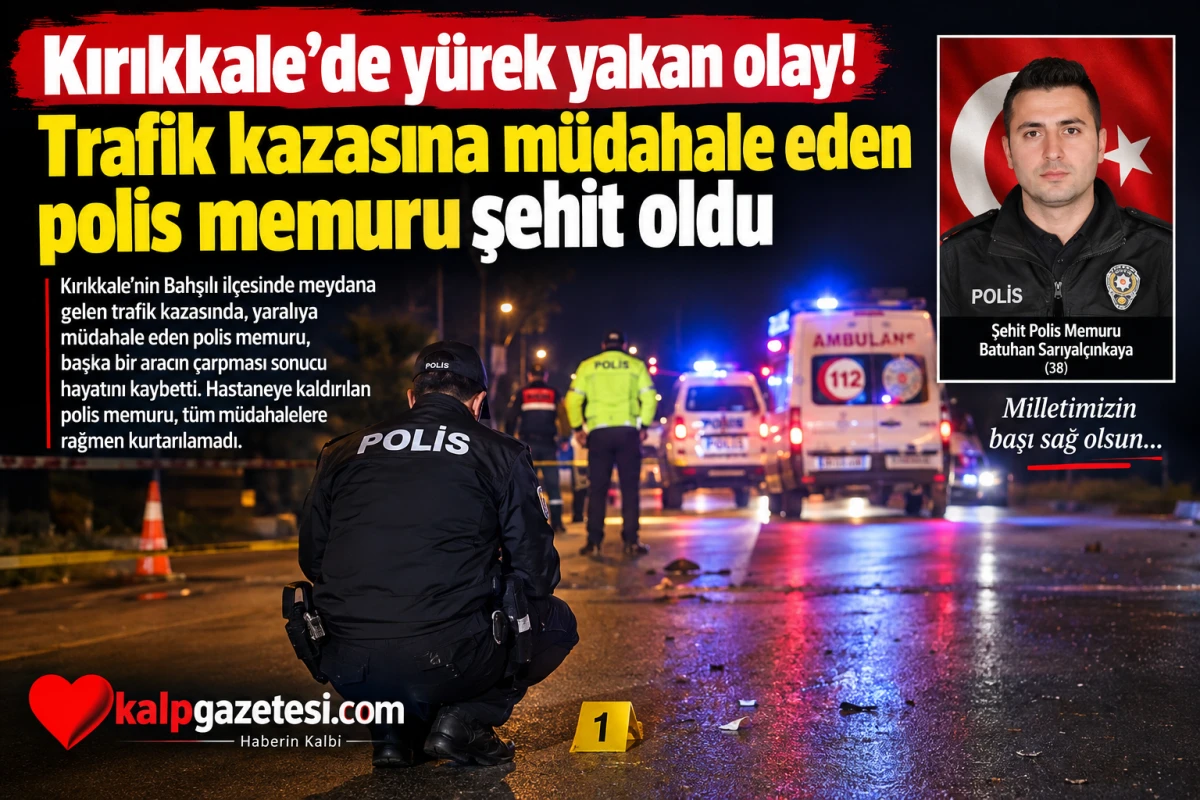 Kırıkkale&rsquo;de peş peşe kaza: Polis memuru g&ouml;rev başında şehit oldu!