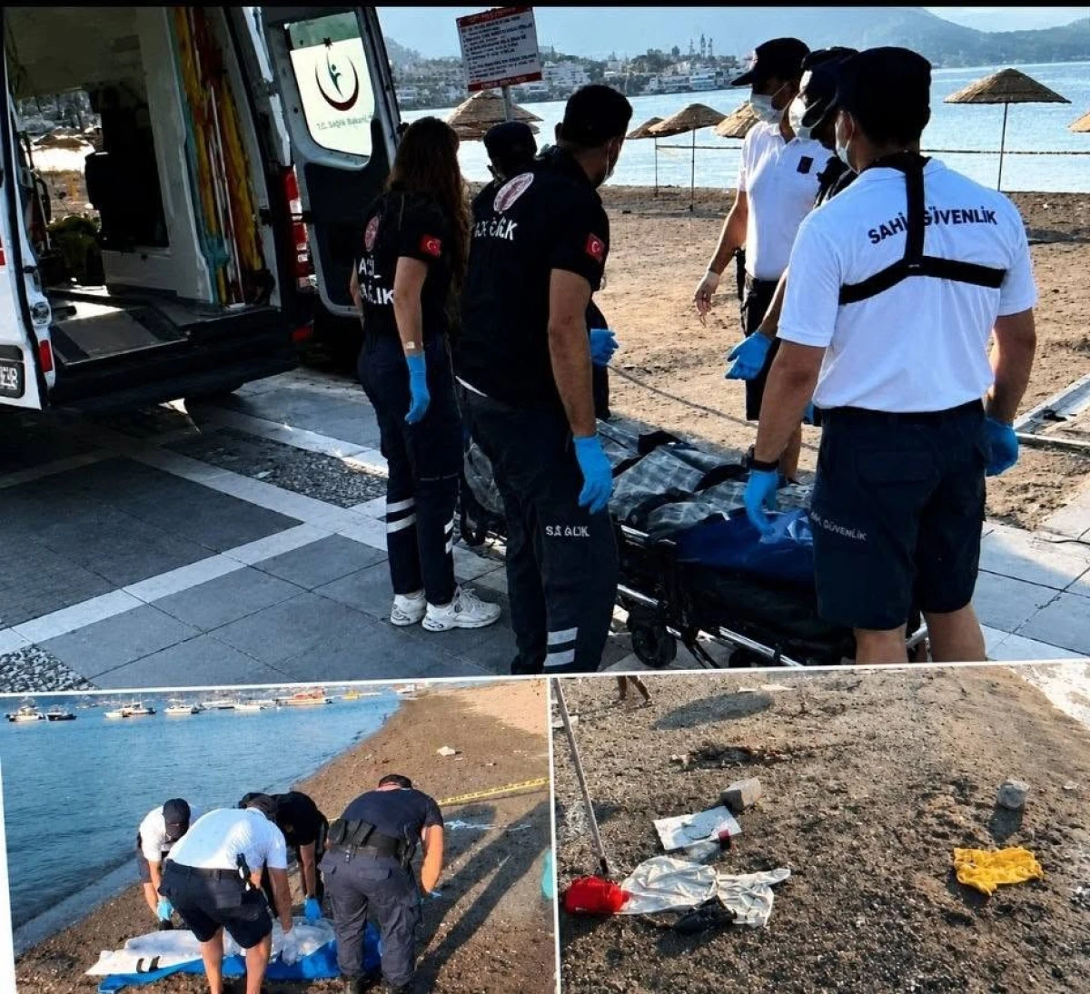 Marmaris Halk Plajı'nda Kimliği Belirsiz Erkek Cesedi
