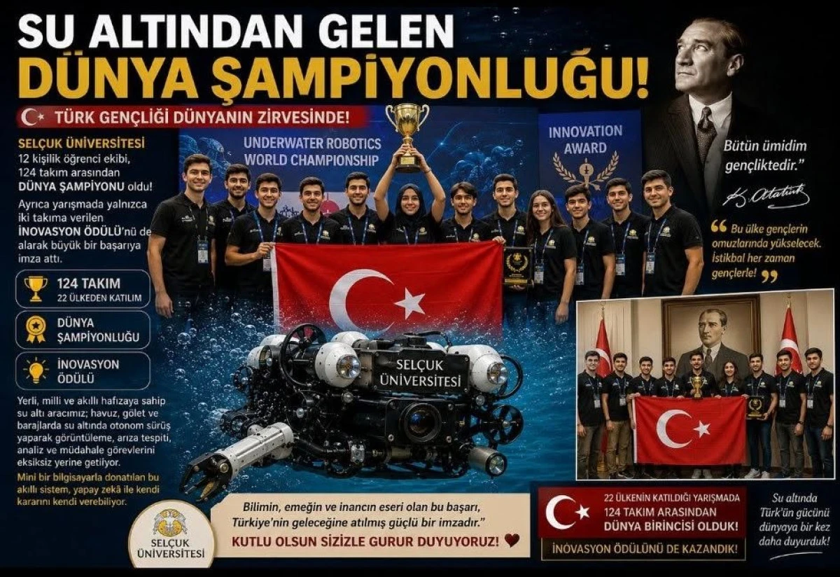 SU ALTINDAN GELEN ZAFER: T&Uuml;RK GEN&Ccedil;LERİ D&Uuml;NYANIN ZİRVESİNDE!