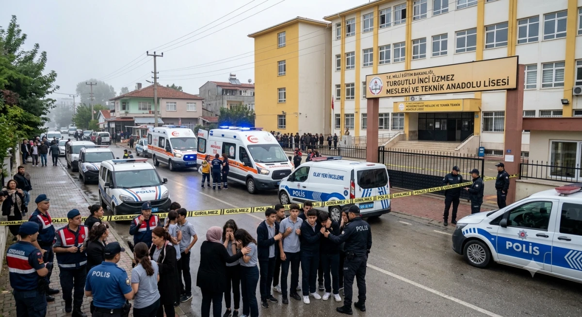 Turgutlu&rsquo;da Okul Girişinde Silahlı Dehşet:1 &Ouml;l&uuml;, &Ccedil;ok Sayıda Yaralı var