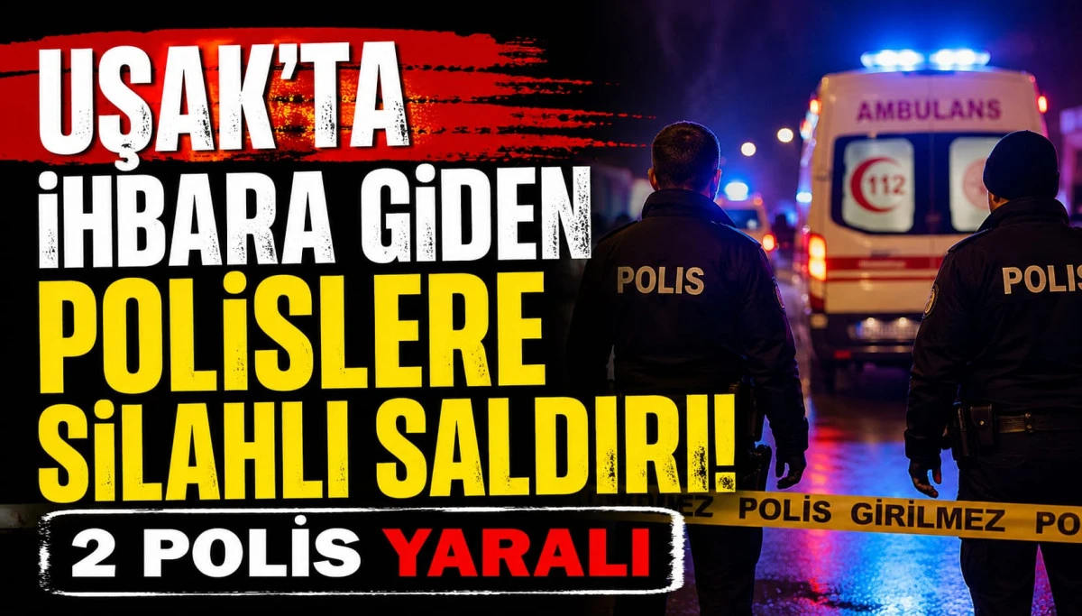 Uşak&rsquo;ta ihbara giden polislere silahlı saldırı: 2 polis yaralı