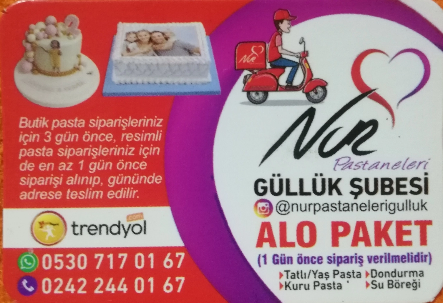 NUR PASTANESİ/ GÜLLÜK/ ANTALYA
