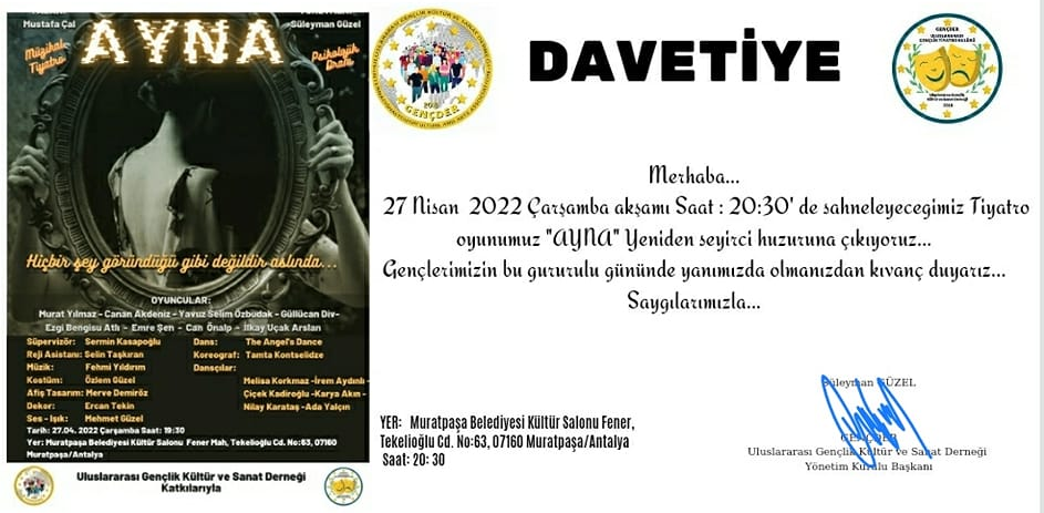 D A V E T İ Y E  !  BU GÜN