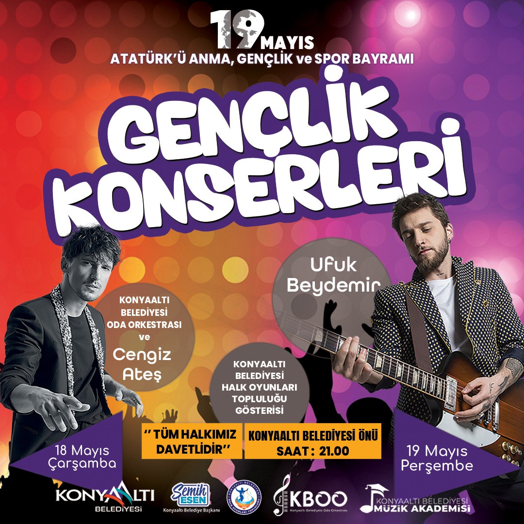 Konyaaltı’nda 19 Mayıs Coşkuyla Kutlanacak !