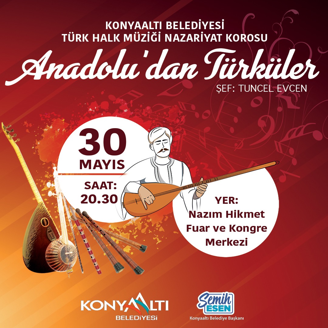 Konyaaltı’nda Anadolu’dan Türküler Konseri