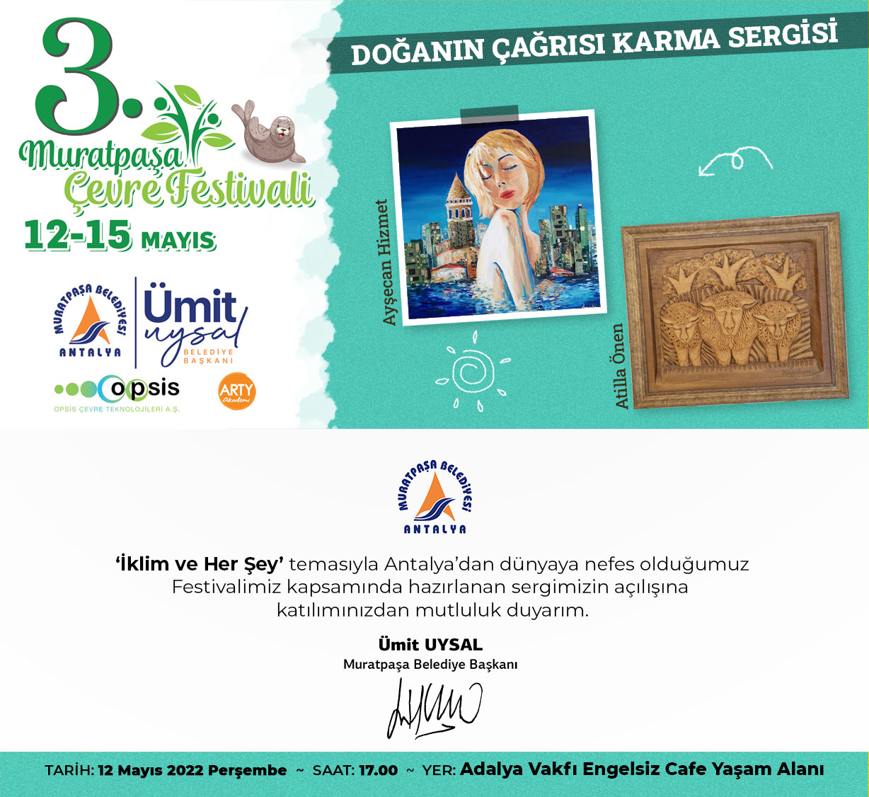 3. Muratpaşa Çevre Festivali, 12 Mayıs Perşembe günü başlıyor.