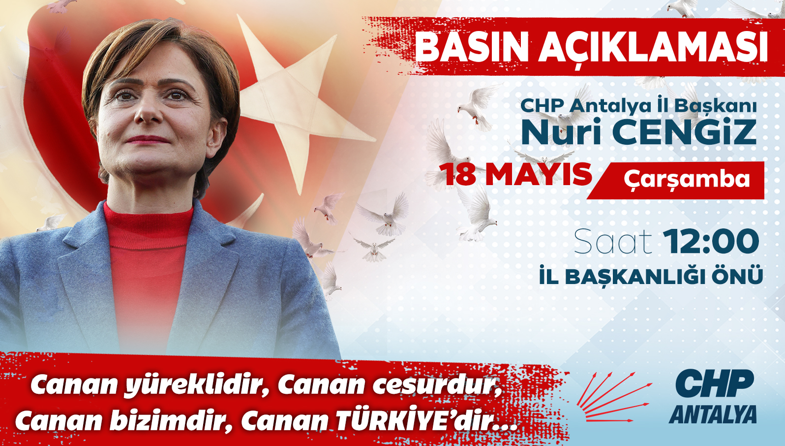 Yol arkadaşımız, CHP İstanbul İl Başkanımız Canan Kaftancıoğlu