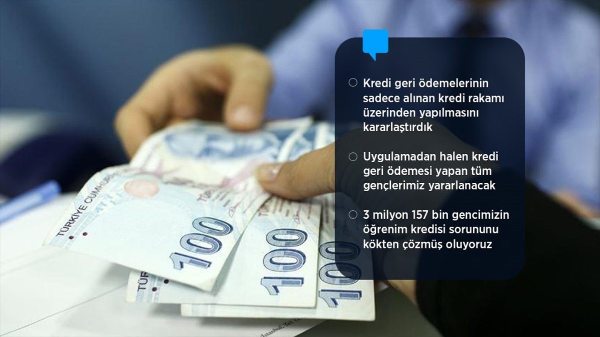 Cumhurbaşkanı Erdoğan’dan KYK kredisi düzenlemesi sadece alınan kredi rakamı üzerinden ödenecek
