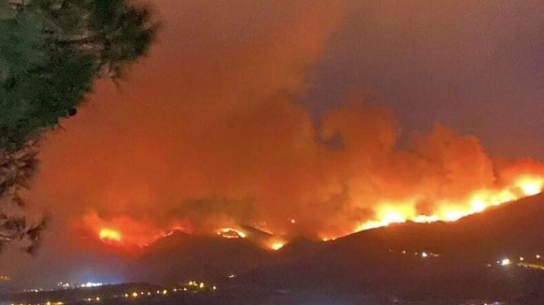 Mersin-Gülnar’da çıkan orman yangınını rüzgar endişelendiriyor