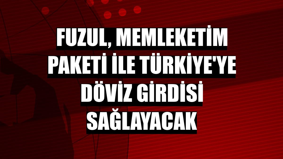 Fuzul, Memleketim Paketi ile Türkiye’ye döviz girdisi sağlayacak
