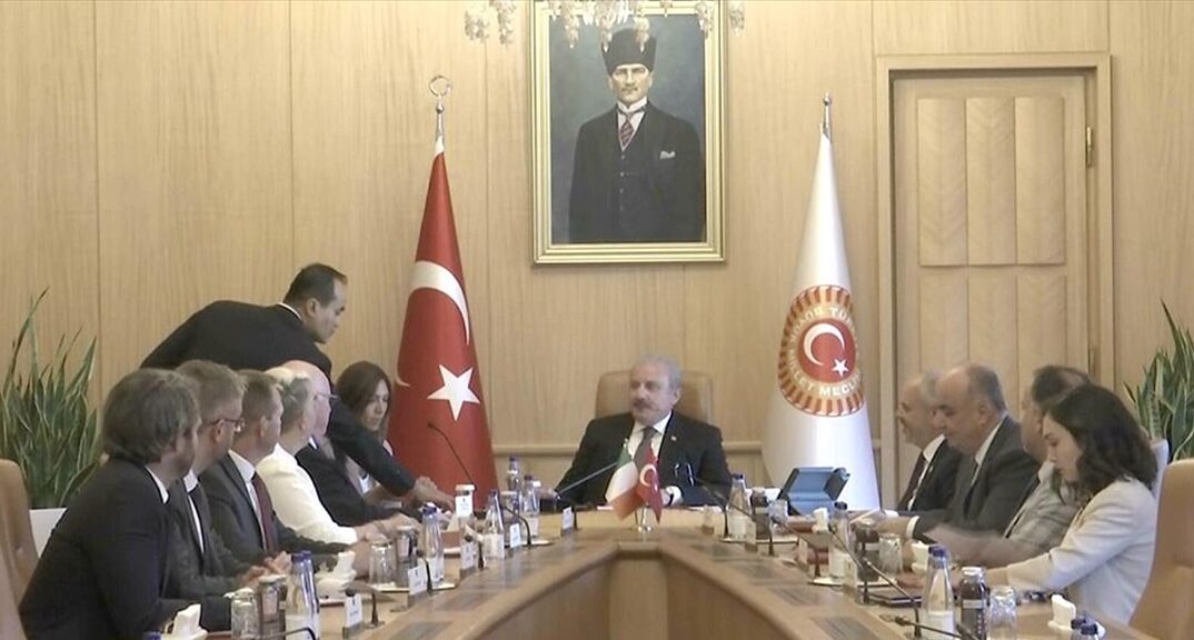 Şentop, İrlanda Parlamentosu Dışişleri ve Savunma Ortak Komitesi Başkanı Flanagan’ı kabul etti