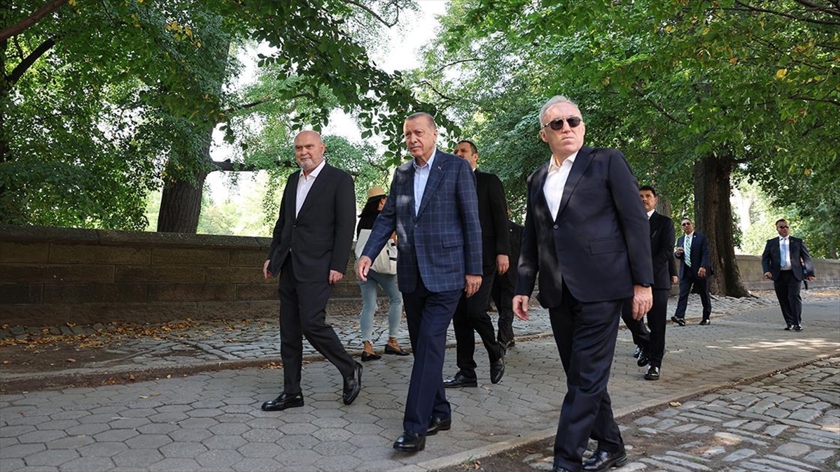 Cumhurbaşkanı Erdoğan, Central Park’ta yürüyüş yaptı