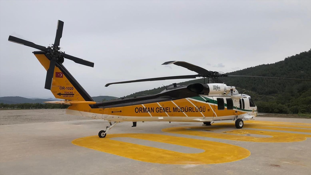 Muğla’da OGM envanterine giren ilk yangın söndürme helikopterlerinin test uçuşu yapıldı