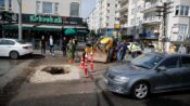 Ankara’da sağanak nedeniyle yol çöktü