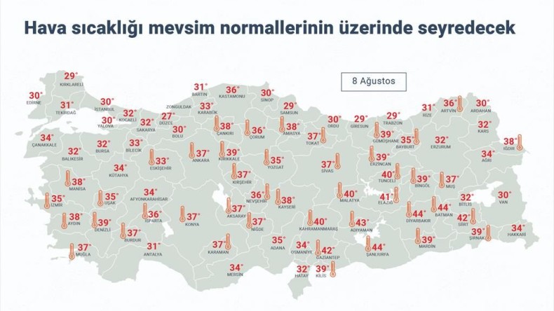 Hava sıcaklığı mevsim normallerinin üzerinde seyredecek