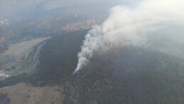 Eskişehir’deki orman yangınına havadan müdahale yeniden başladı