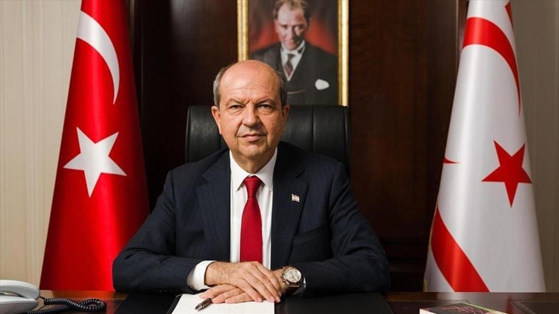 KKTC Cumhurbaşkanı Tatar, Kıbrıs’ta iki devlet temelinde bir anlaşmanın kaçınılmaz olduğunu söyledi