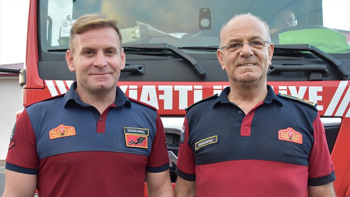 Trabzon’da itfaiyeci kardeşler 17 yıldır birlikte çalışıyor