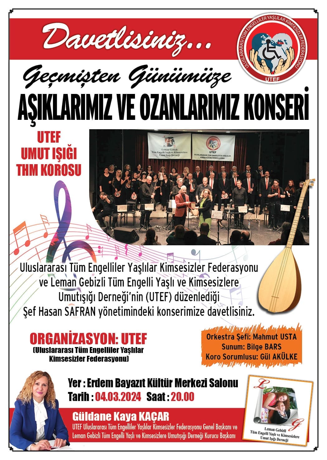 AŞIKLARIMIZ VE OZANLARIMIZ  04. MART Pazartesi ERDEM BAYAZIT KÜLTÜR MERKEZİ’nde Türkü şöleni 
