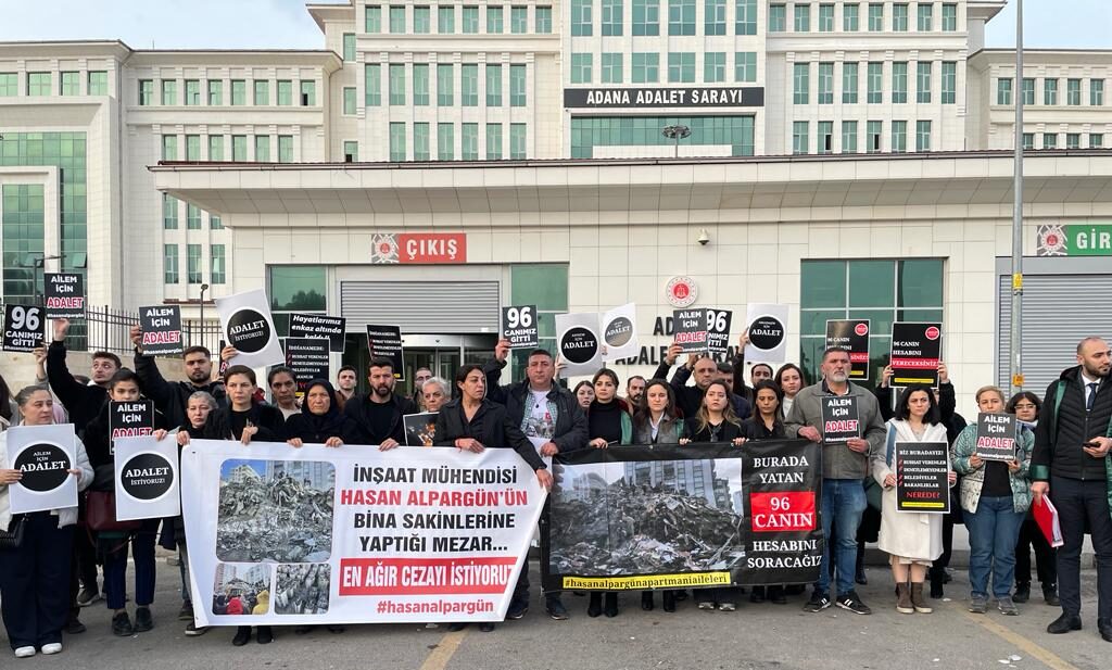 Adana’da depremde 96 kişinin öldüğü apartmanın müteahhidinin yargılandığı dava