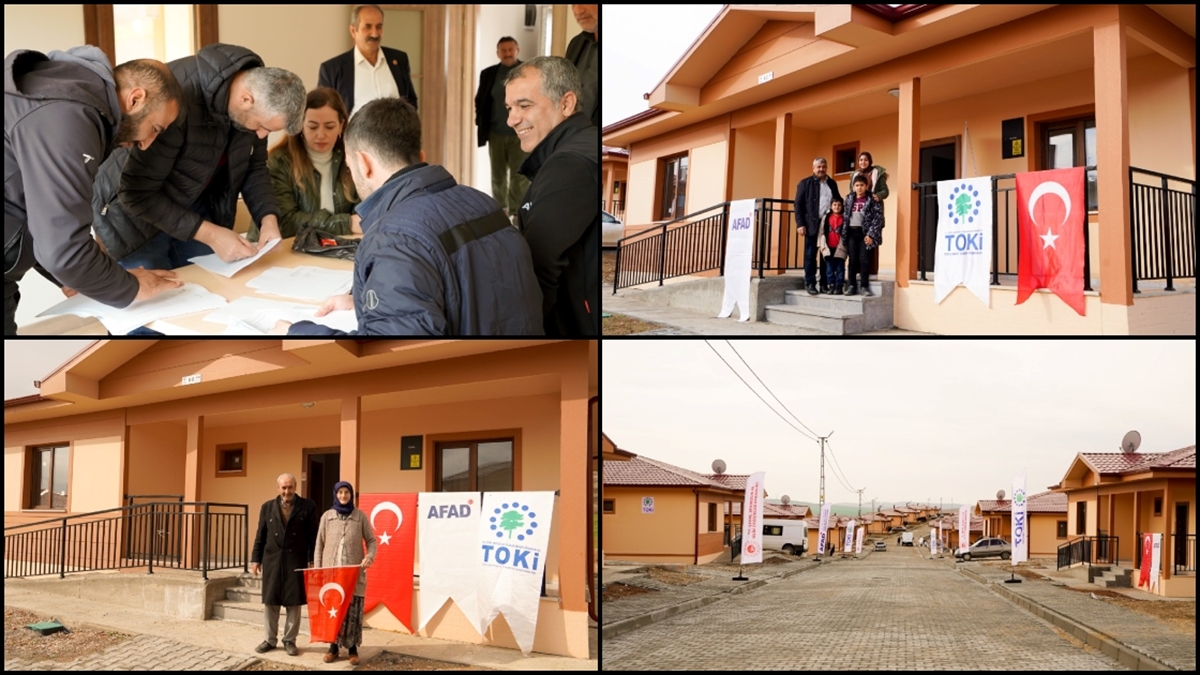 Adıyaman’da 29 köy konutunun anahtarları hak sahiplerine teslim edildi