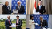 Antalya Diplomasi Forumu’na katılan liderler ve dışişleri bakanları AA’nın “Kanıt” kitabını inceledi