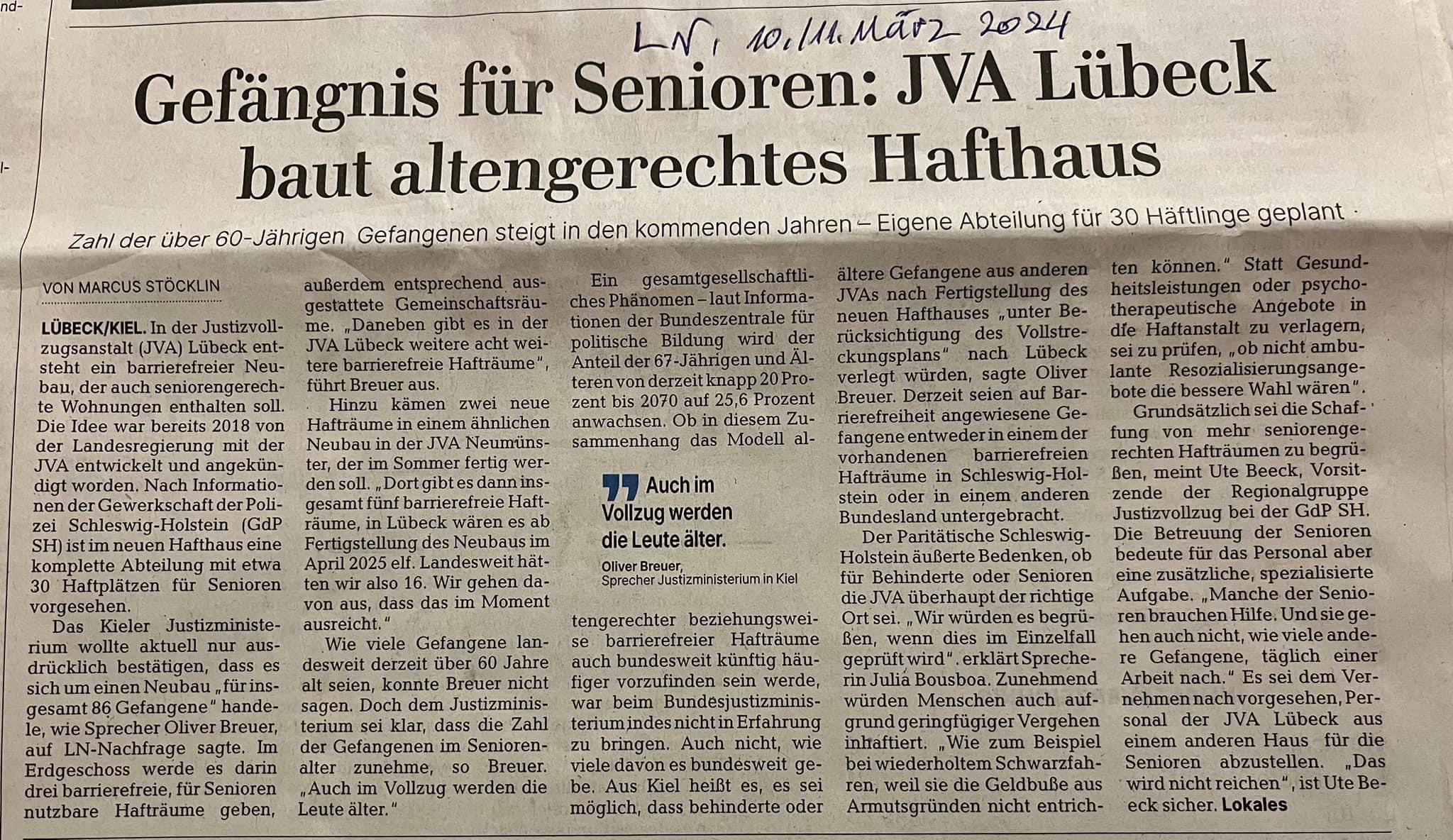 AK SAÇ VE AK SAKALLI MAHKÜMLER LÜBECK HAPİSHANESİNDE RAHAT EDECEKLERMİŞ …