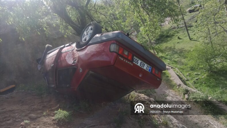 Isparta’da otomobilin şarampole devrildiği kazada 1 kişi yaralandı