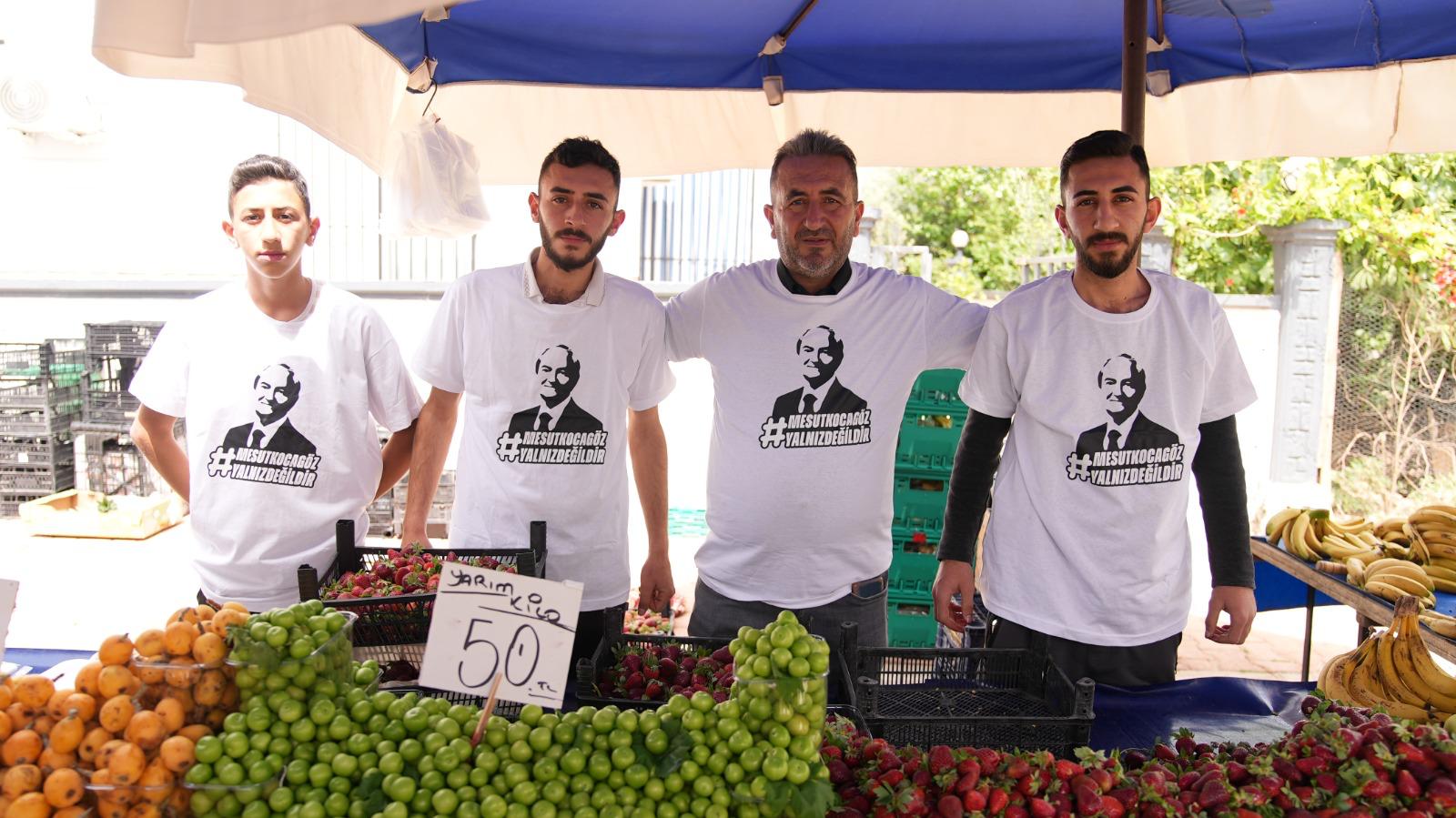 Pazarcı esnafından Kocagöz’e destek