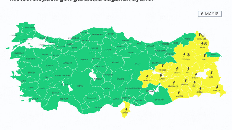 Yurdun doğu kesimlerinde ve Hatay’da kuvvetli sağanak bekleniyor