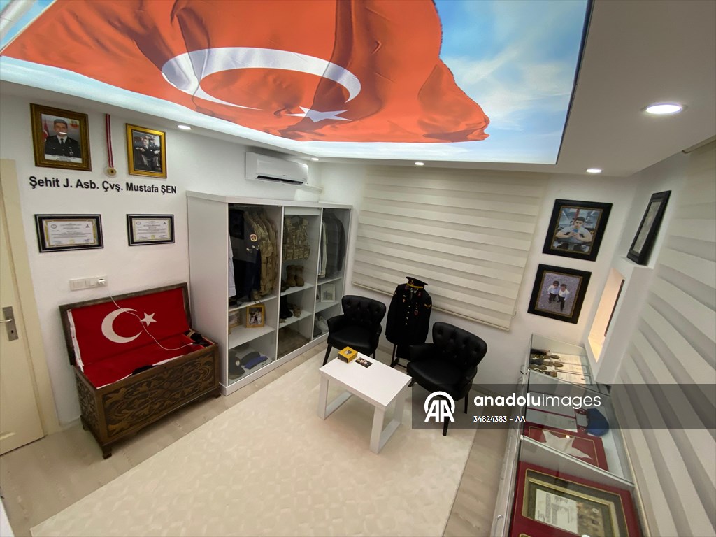 Antalyalı şehidin hatıraları oluşturulan özel odada yaşatılıyor.