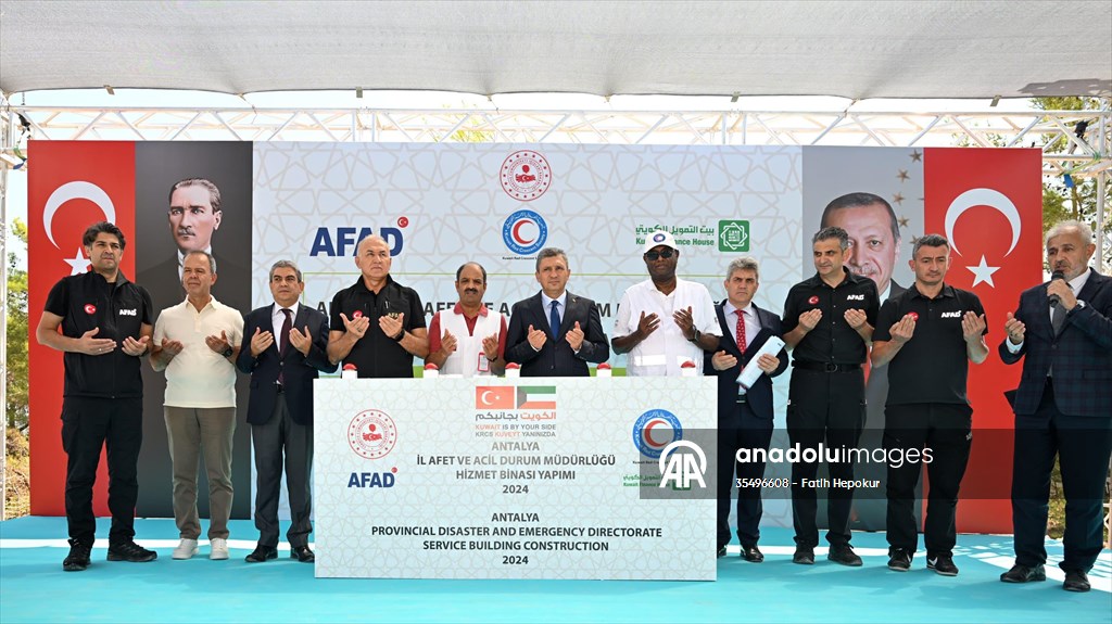 Antalya’da yeni yapılacak AFAD hizmet binasının temeli atıldı