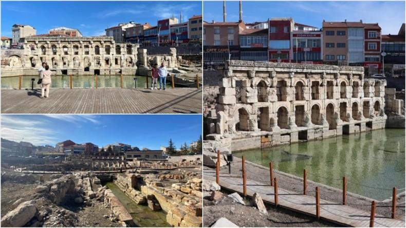 Tarihi Roma Hamamı havaların ısınmasıyla ziyaretçilerini ağırlamaya başladı