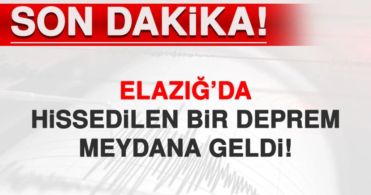 Deprem! Elazığ’da 4,9 sarsıntı meydana geldi